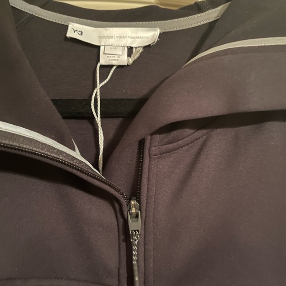 Mens Y-3 "CH1" Knit Shell Full Zip Up Hoodie Black - Picture 7 of 7